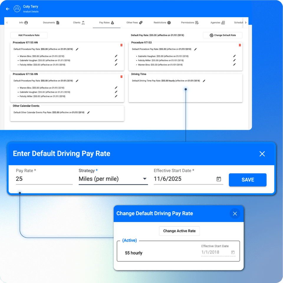 Driving Time and Mileage - Payroll flexibility - ABAMATRIX