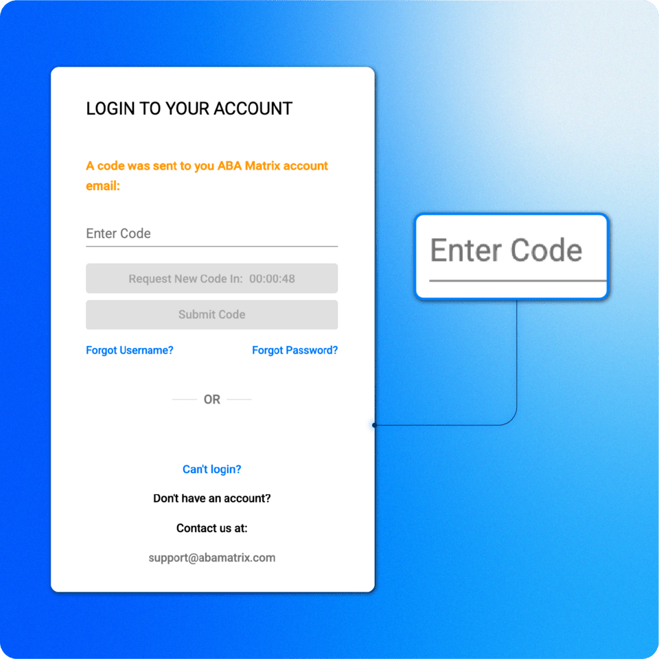 Security and Access Control - Two-factor authentication (2FA) - ABAMATRIX