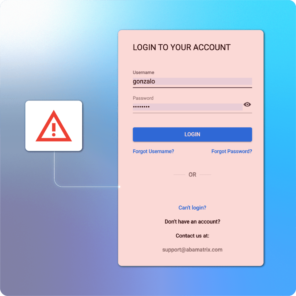 Security and Access Control - Unusual login alerts - ABAMATRIX