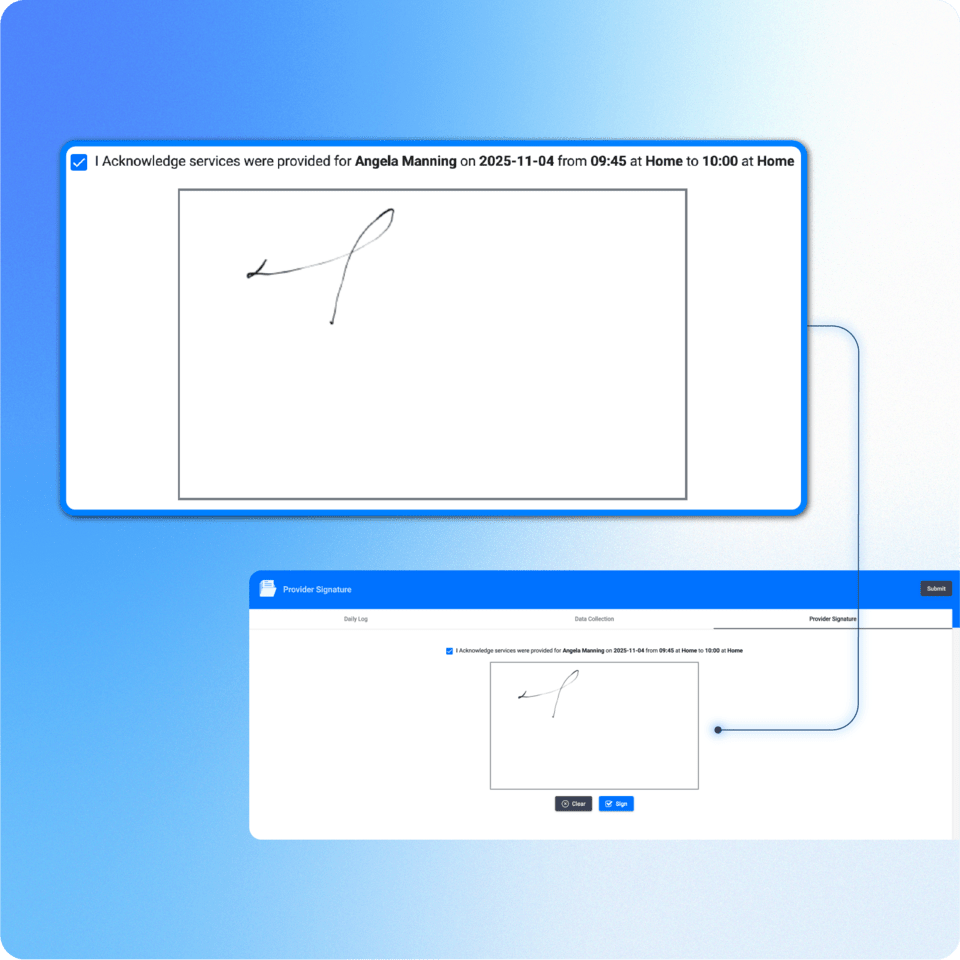 Service Notes - Signature workflow - ABAMATRIX