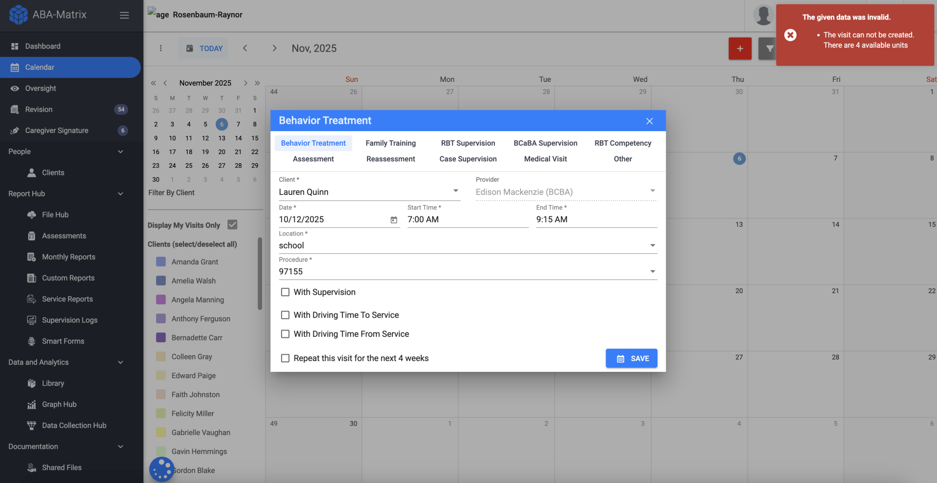 ABA Authorization Management ABA Matrix